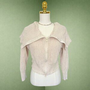 Aerie Ribbed Zip Sweater Jacket